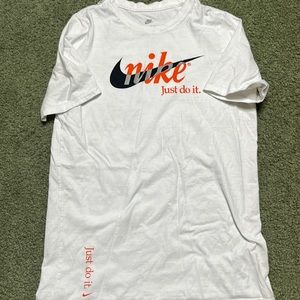 Blac, White & orange Just Do it Shirt- Nike